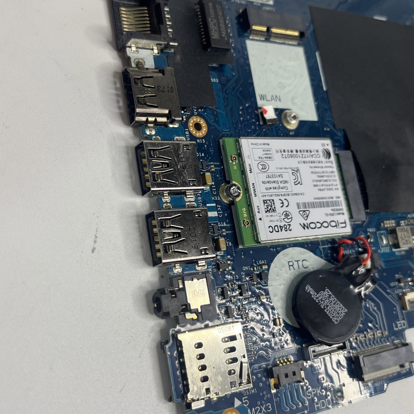 Genuine Dell Latitude 5500 Motherboard i7-8665U 1.90GHz. Mdm Lock