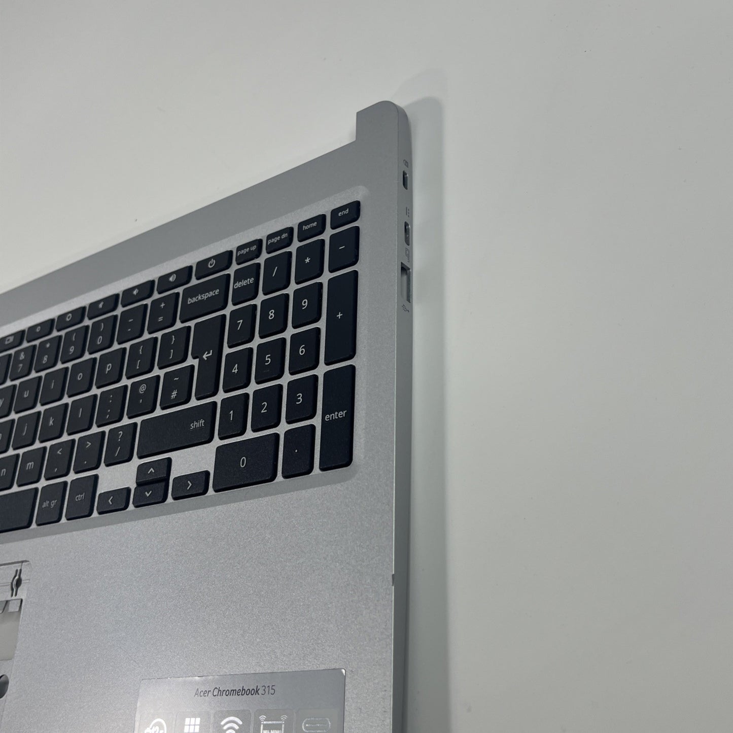 Genuine Acer Chromebook CB315-3H Palmrest And Keyboard Silver