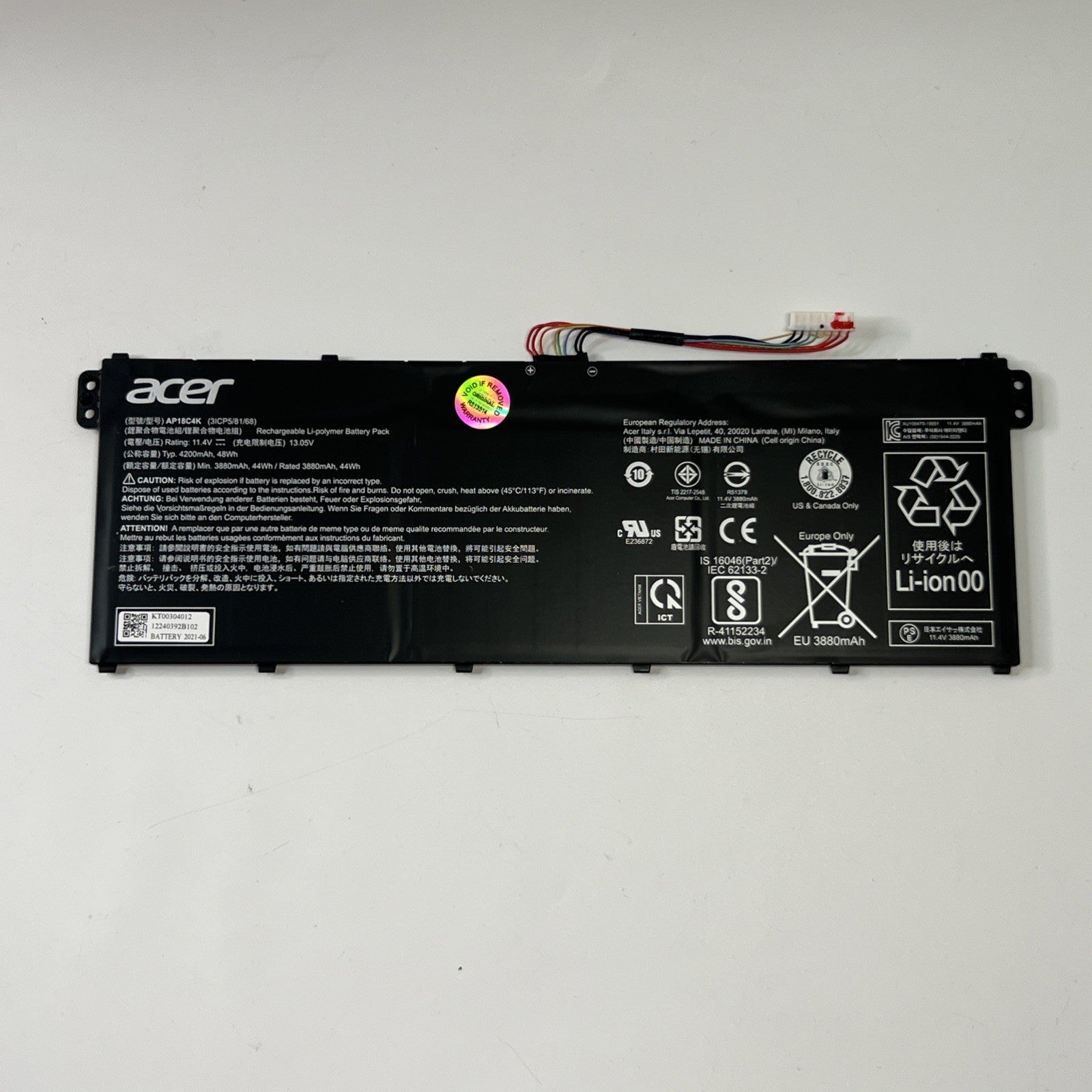 Genuine Acer Swift SF114-34 Battery AP18C4K (VERY GOOD) KT00304012