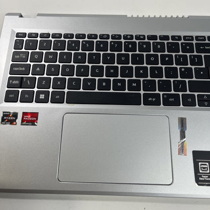 Sliver Acer Aspire 3 A315-24P Palmrest Cover UK Keyboard & Touchpad. Bit Cracked