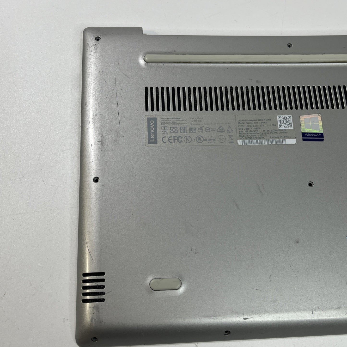 Genuine Sliver Lenovo Ideapad 320S-14IKB Base Bottom Chassis Cover
