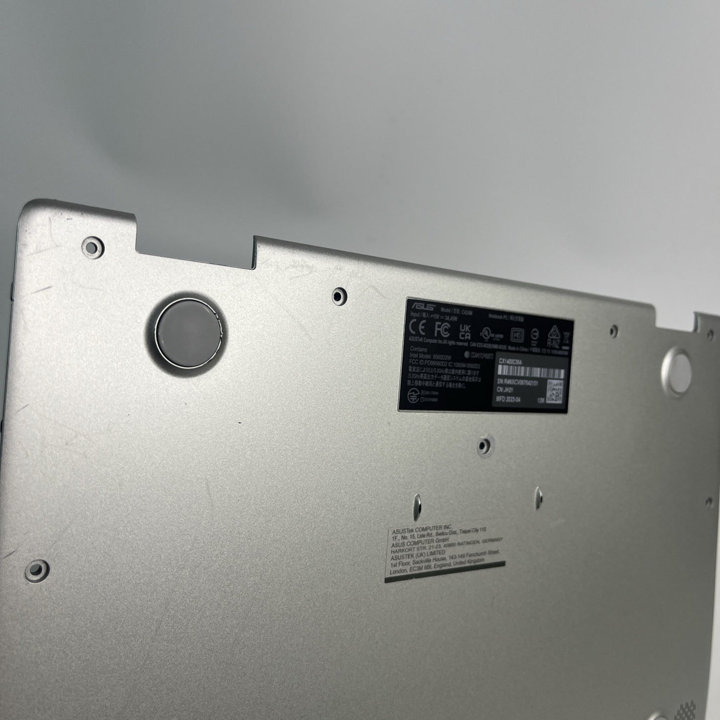 Genuine Asus Chromebook C424M CX1400CMA Bottom Base Lower Case Cover. #G A.