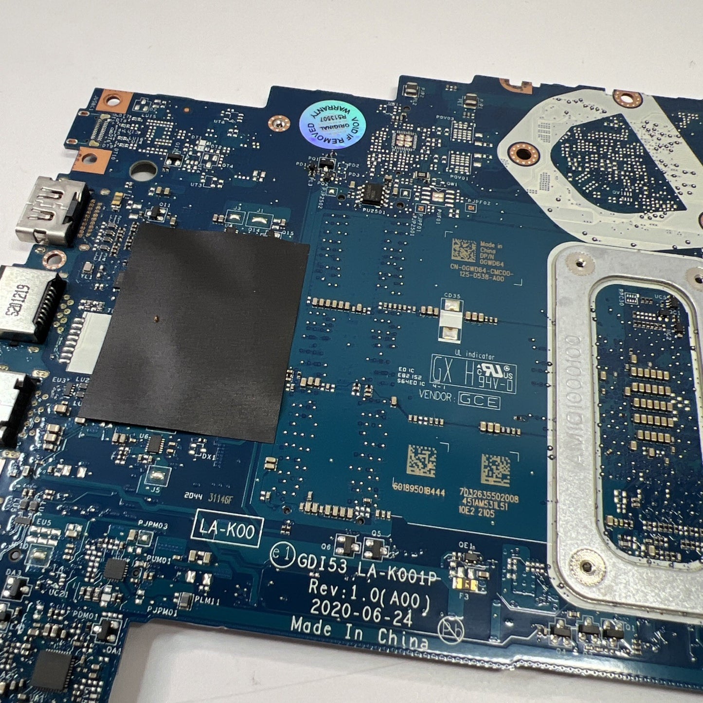 Dell Inspiron 3505 Laptop Motherboard Ryzen 5 3500U 2.10 GHz CPU 0GWD64 (FAULTY)