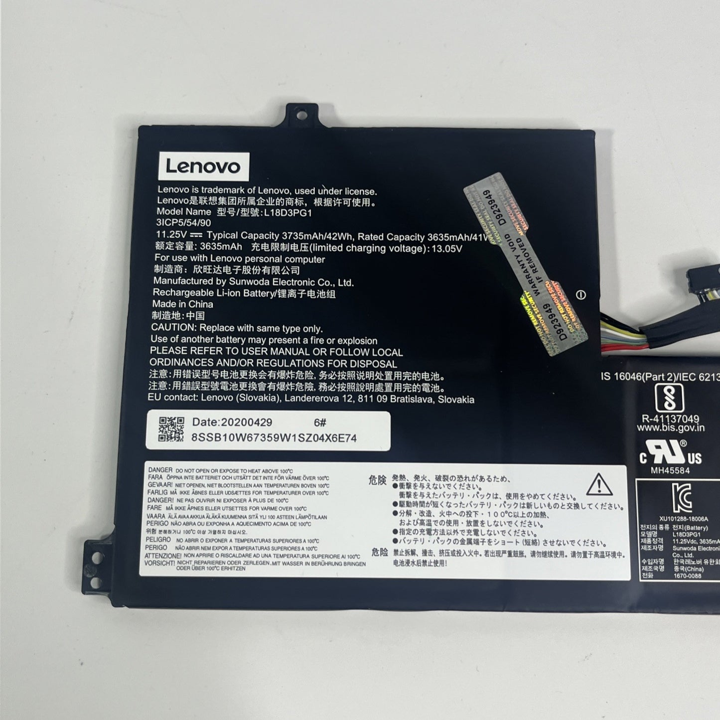L17L3PB0 L18D3PG1 Battery for Lenovo 100E 500E Chromebook C340-11 S340-14 Serie