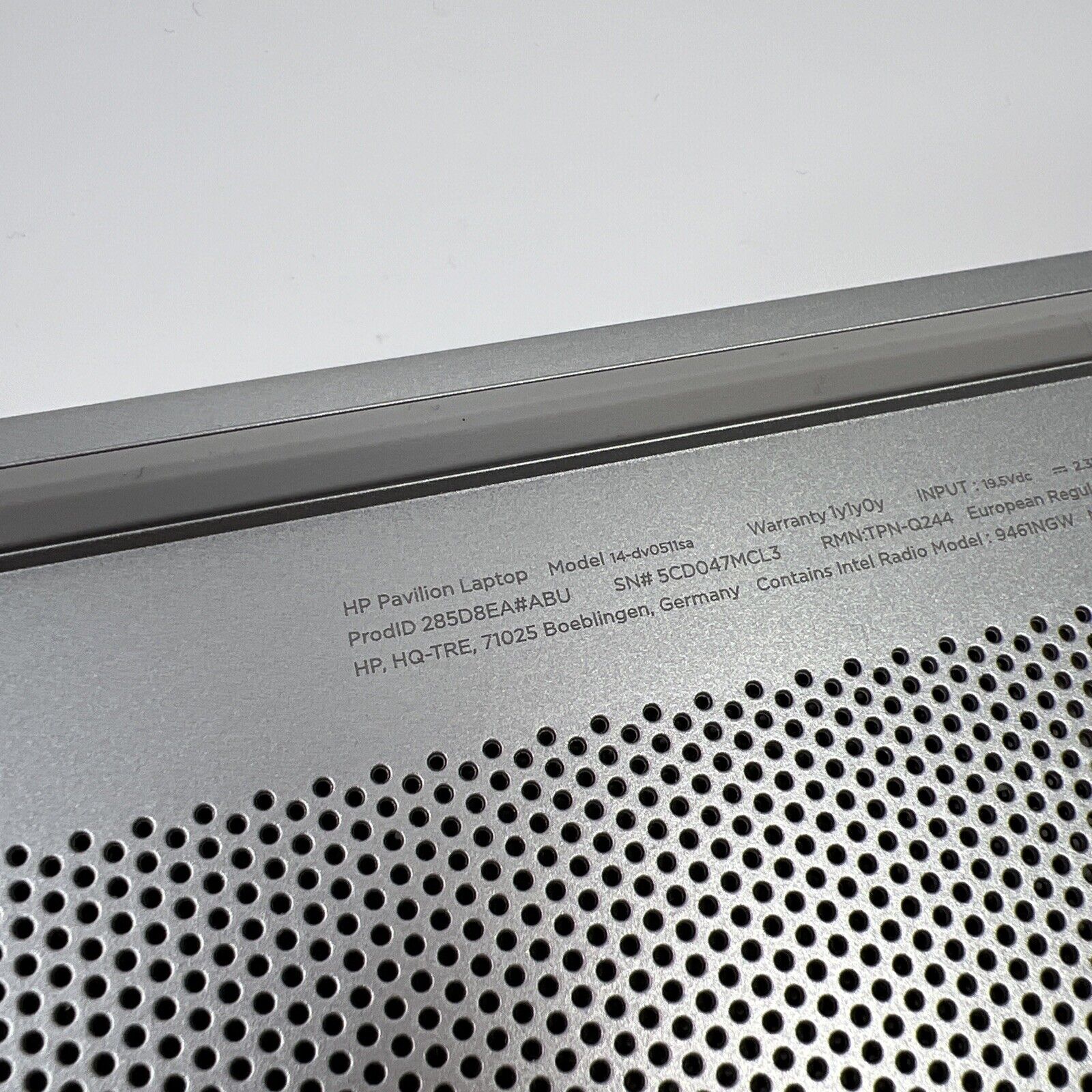 HP Pavilion 14-DV Bottom Base Rear Housing Case Cover Chassis Silver M16607-001