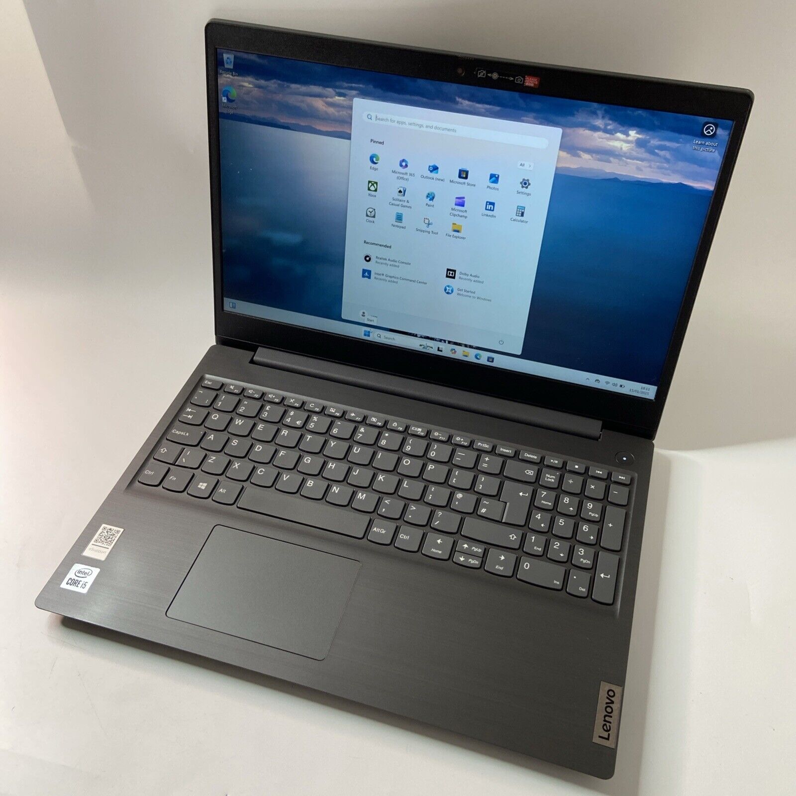 Lenovo V15 IML 15.6” FHD Laptop - Intel Core i5-10210U 8GB RAM 256GB SSD Win 11