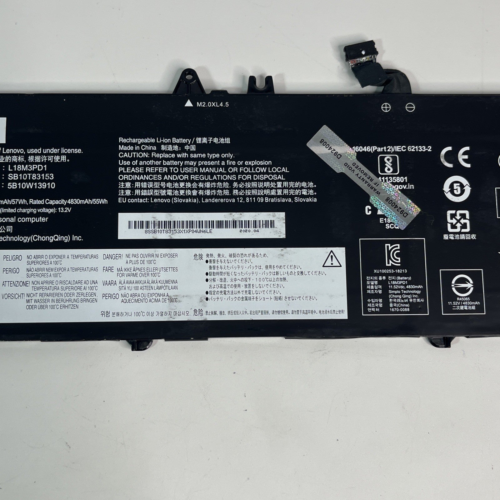 Genuine L18M3Pd1 Battery for Lenovo T14s Good Health