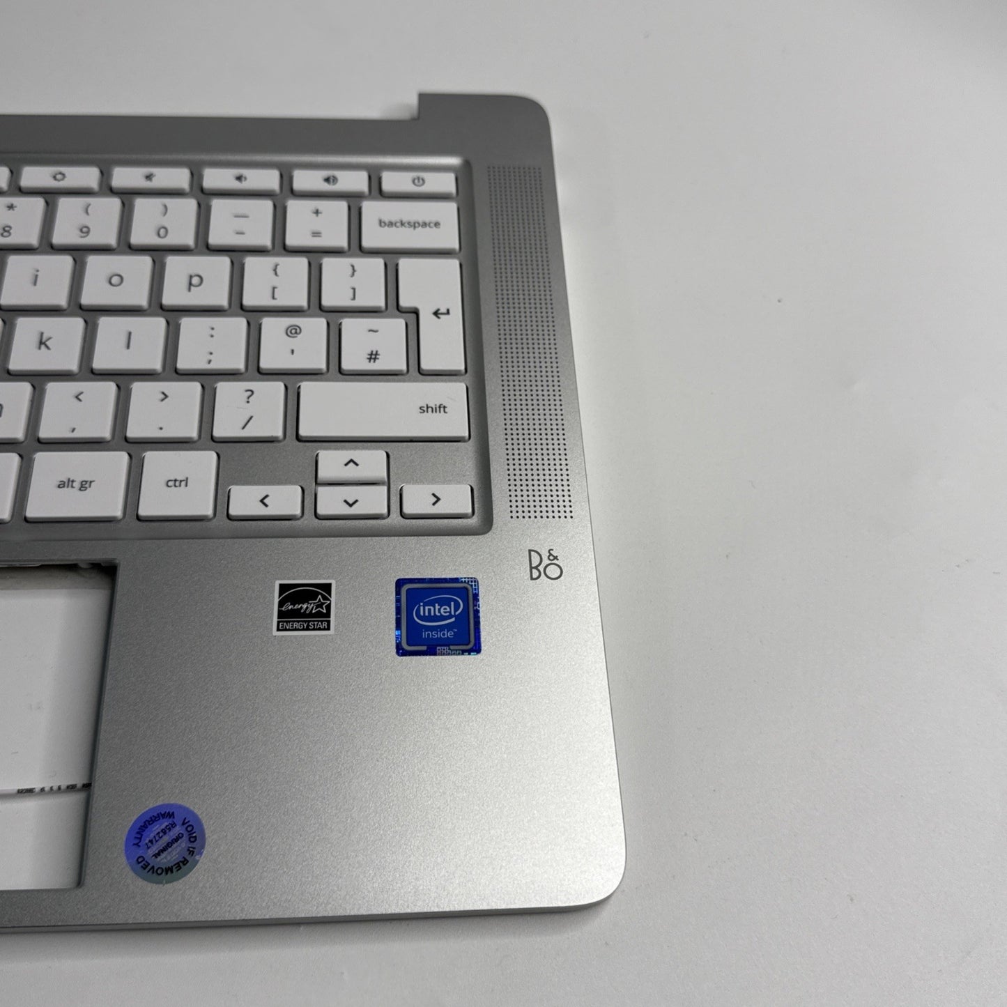 HP Chromebook 14A-NA0001sa Palmrest Cover Keyboard UK Sliver Speakers Genuine