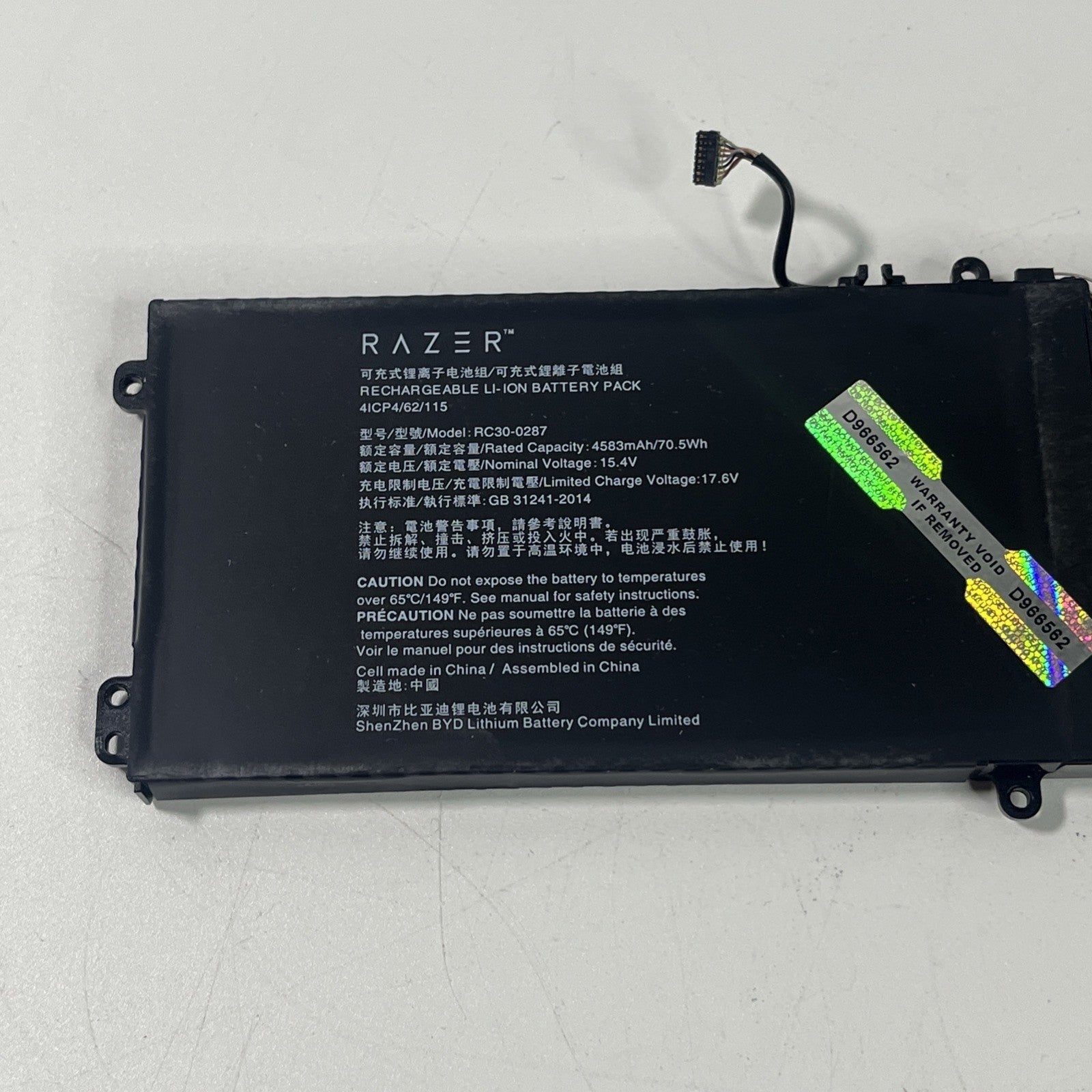 Genuine Razer Blade 17 Pro RZ09-0368 Battery With Fan RC30-0287.