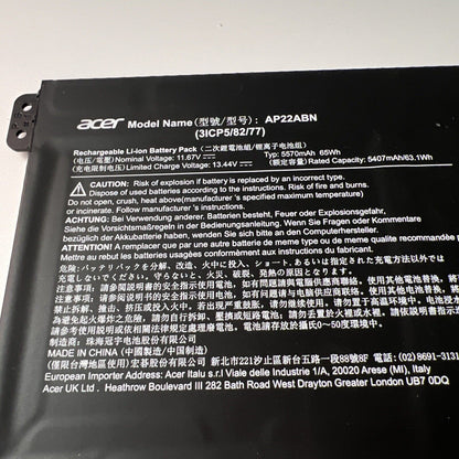 Acer Chromebook 516 GE CBG516-1H Genuine Battery AP22ABN