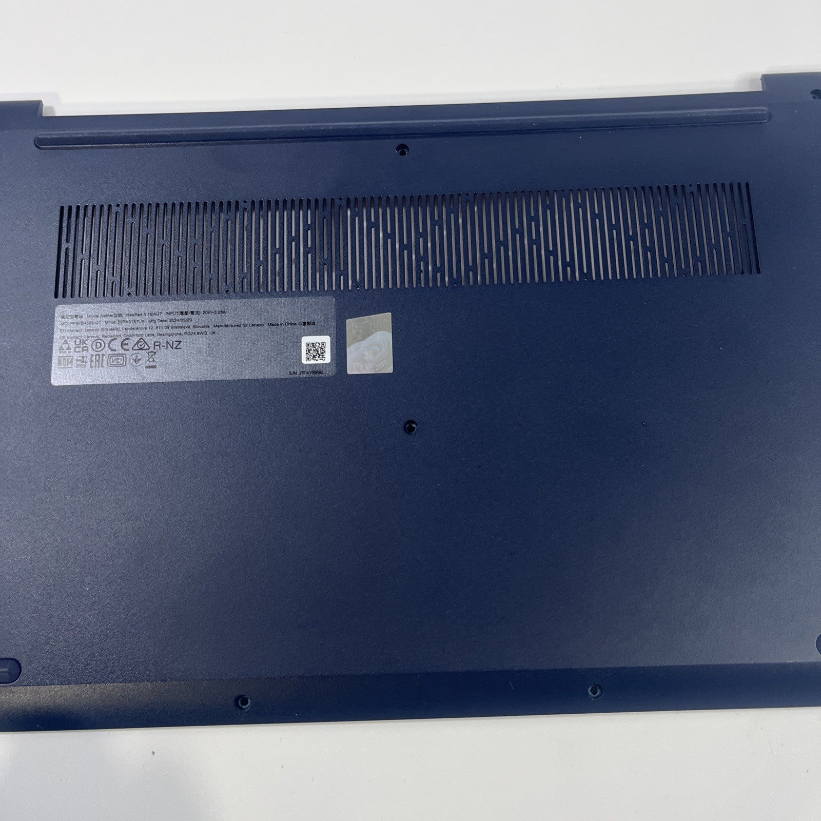 Genuine Lenovo Ideapad 3 15IAu7 Bottom Base Cover Blue Grade A AP2JD000470