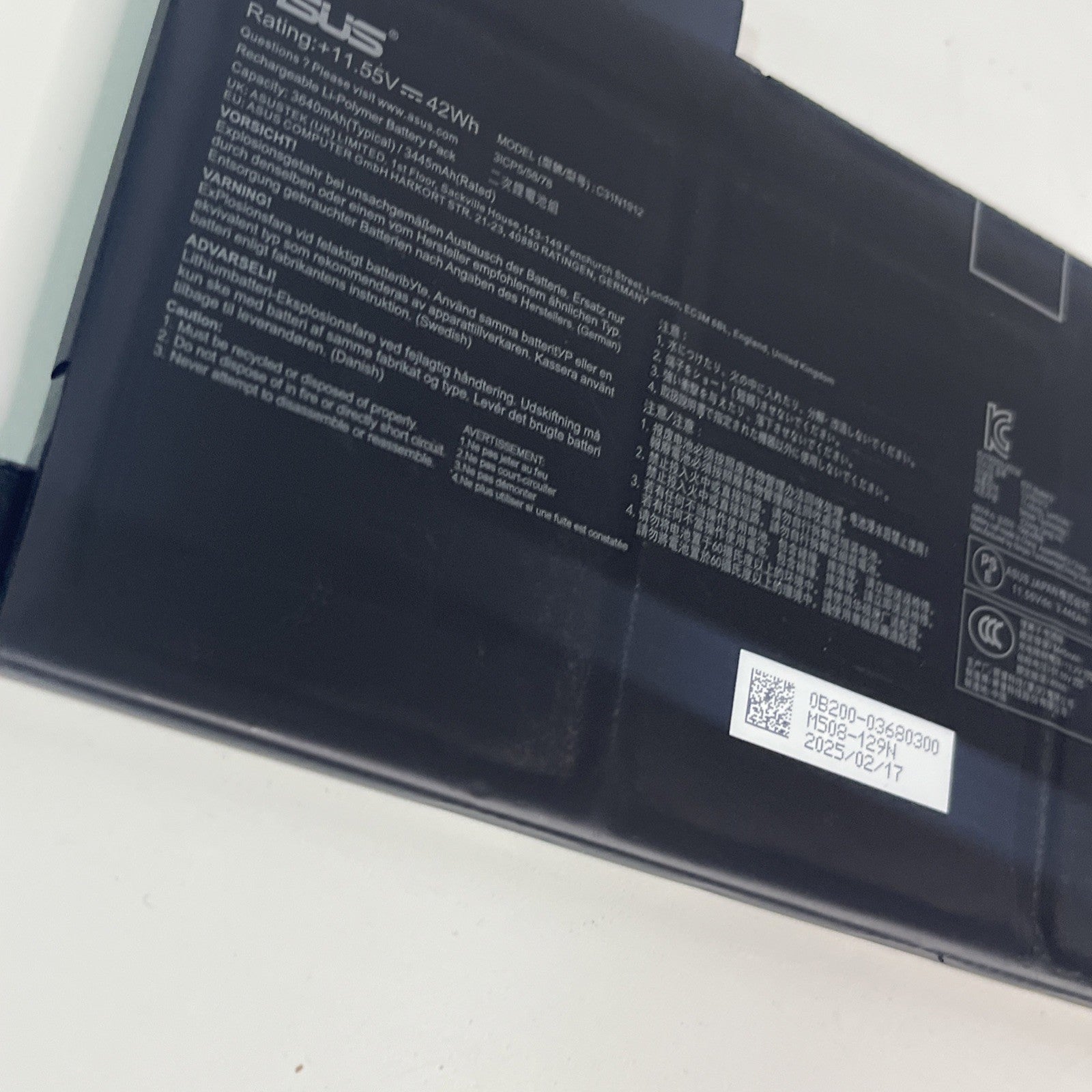 Genuine Asus C31N1911 Laptop Battery for E410K Series. GOOD Health.