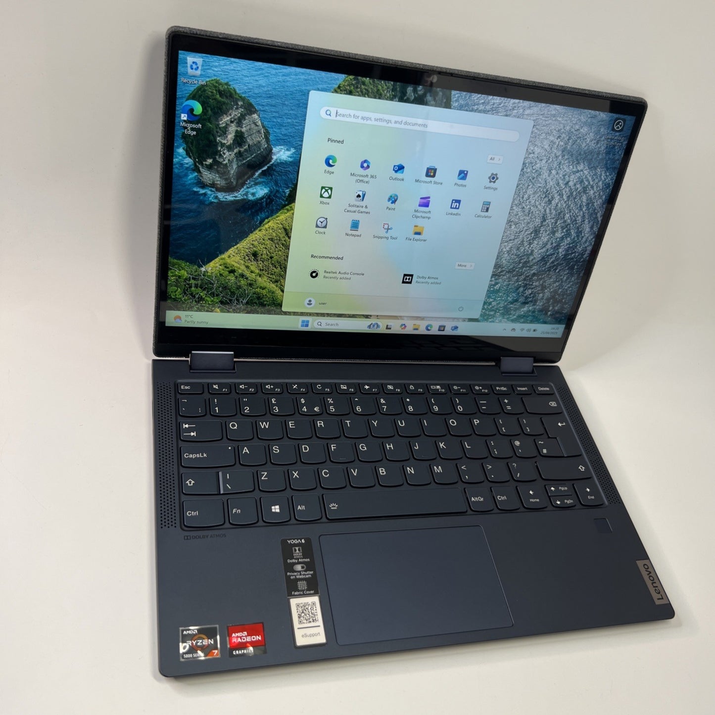 Lenovo Yoga 6 13ALC7 AMD Ryzen 7-5700U 8GB RAM 512GB SSD Touch Screen Win 11