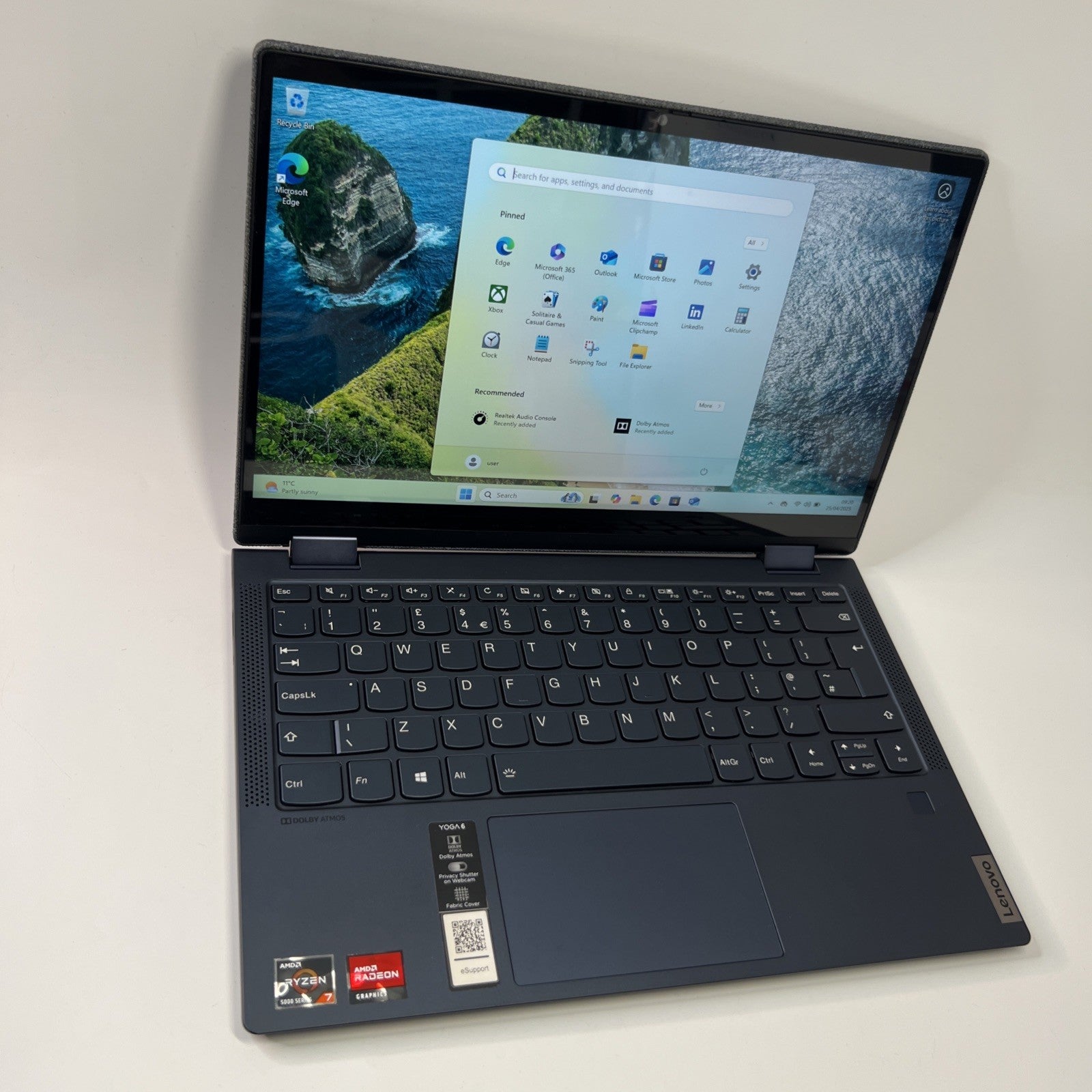 Lenovo Yoga 6 13ALC7 AMD Ryzen 7-5700U 8GB RAM 512GB SSD Touch Screen Win 11