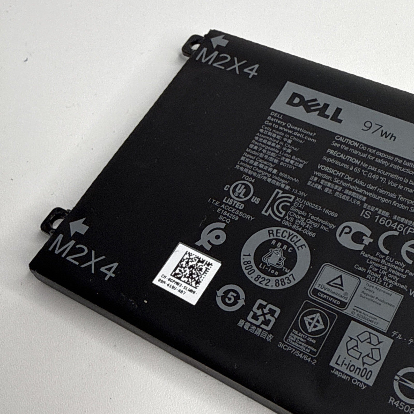 6GTPY battery for DELL XPS 15 9550 9560 9570 7590 Precision 15 5510 5520 5530