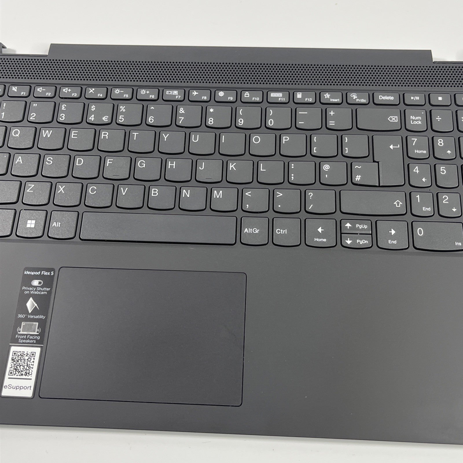 Genuine Grey Lenovo Ideapad Flex 5-15 15ITL05 Complete Palmrest Keyboard Cover
