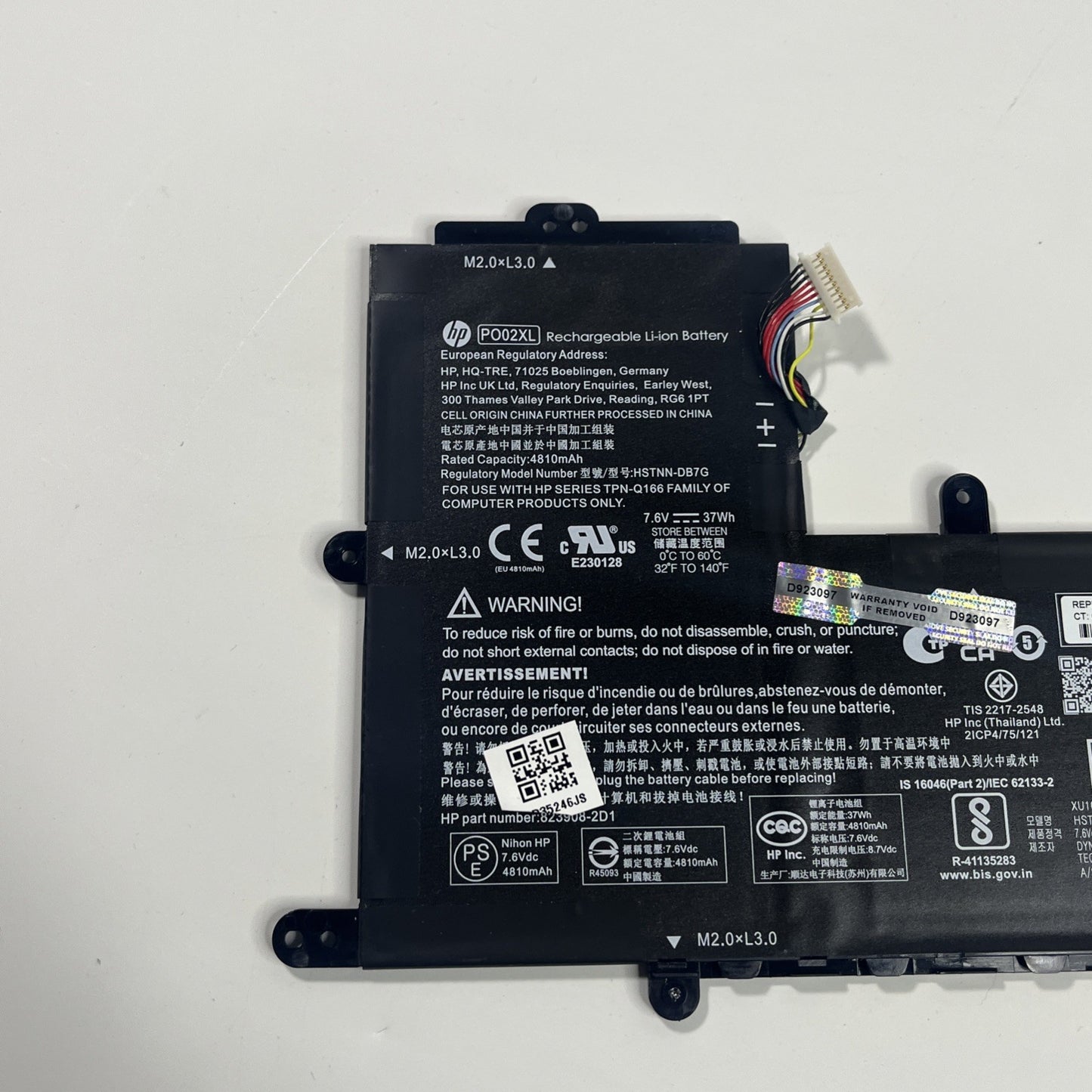Genuine HP Po02xl Battery For Stream 11-ak0027na Excellent Health.
