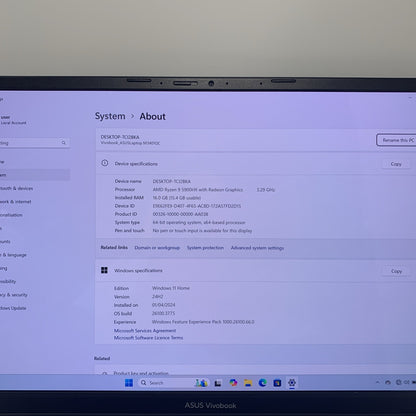 Asus Vivobook Pro 14 M3401Q OLED Ryzen 9-5900H 16GB 512GB SSD Windows 11 Laptop