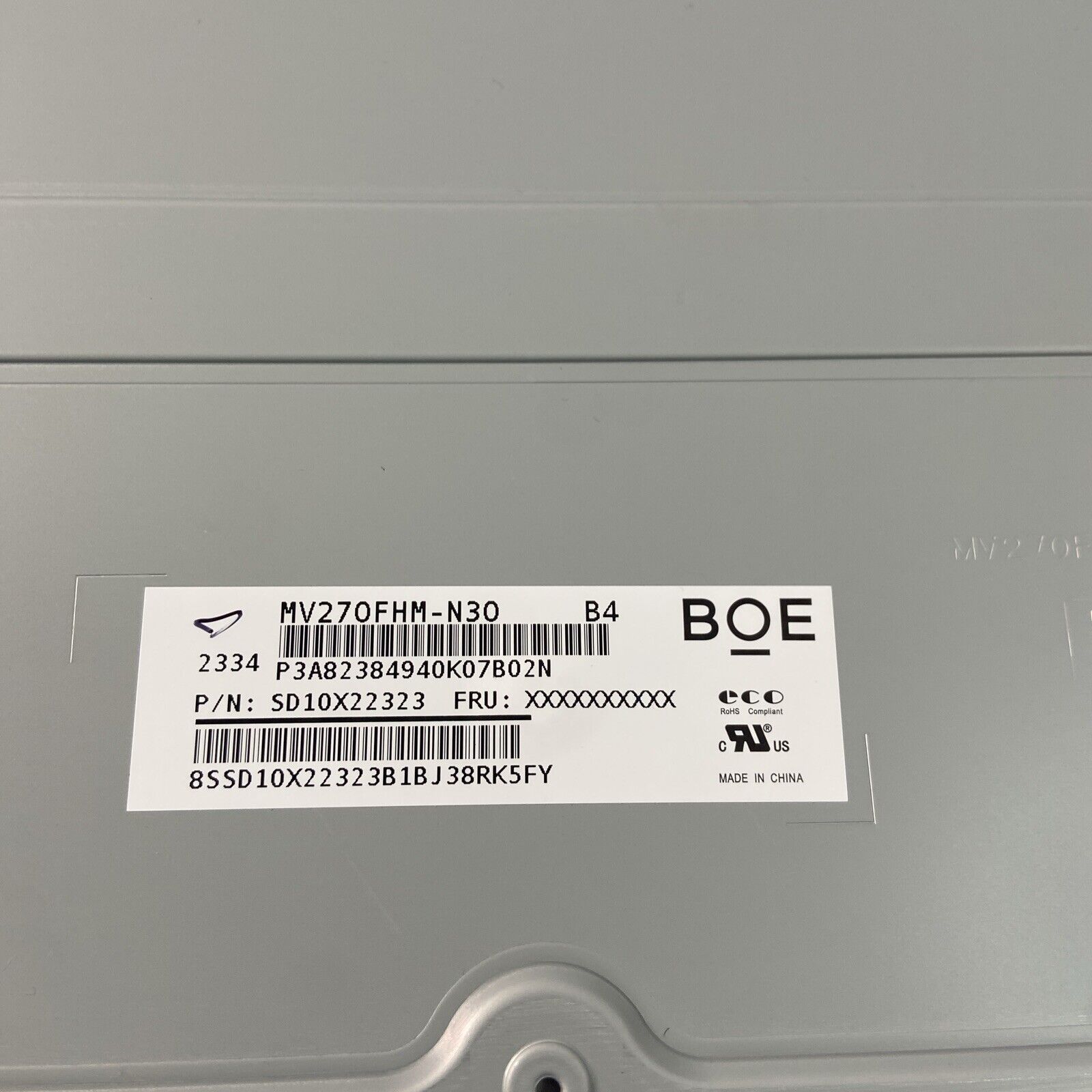 BOE MV270FHM-N30 27.0" 1920×1080 Resolution LCD Screen Panel All In One Screen 
