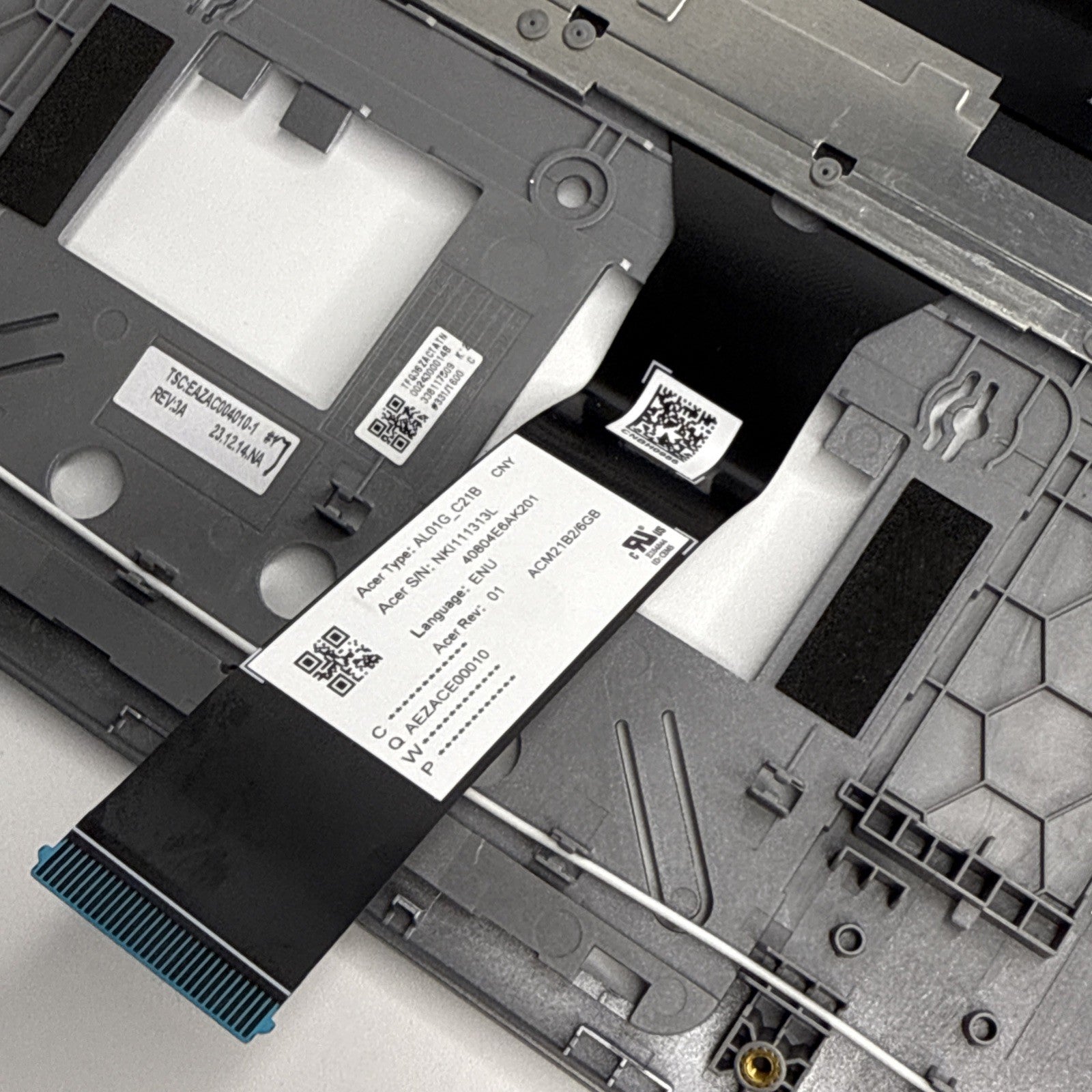 Acer Chromebook Spin 314 CP314-1H Palmrest Assembly UK Keyboard Silver EAZAC0040