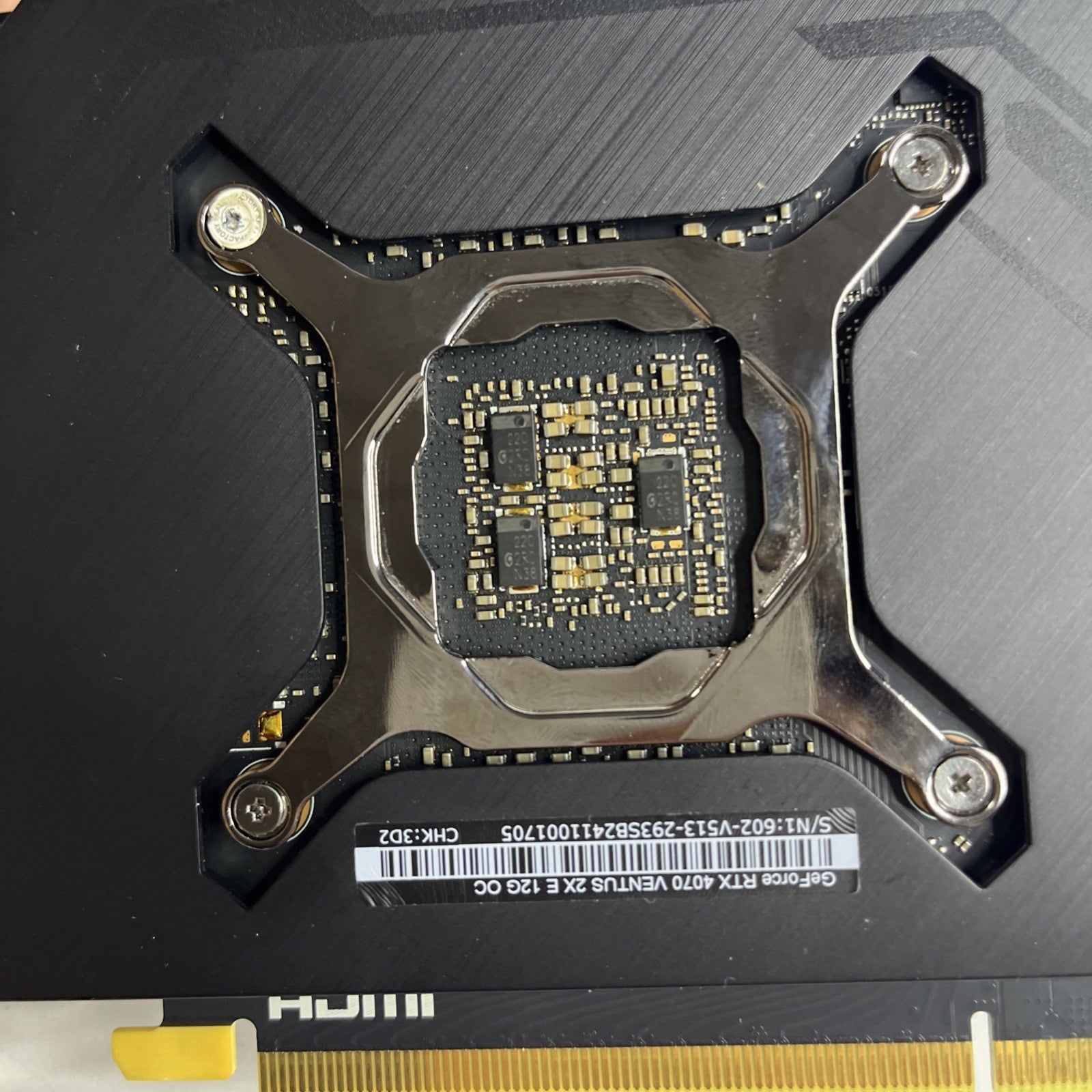 MSI GeForce RTX 4070 OC VENTUS 2X OC 12GB GDDR6 Graphics Card. Dead. No Fan
