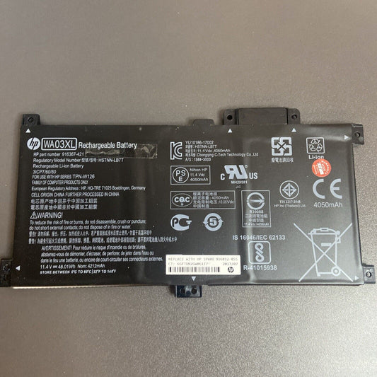 HP Pavilion X360 15-BR017NA 15-BR036TX WA03048XL,WA03048XL-PR WA03XL Battery