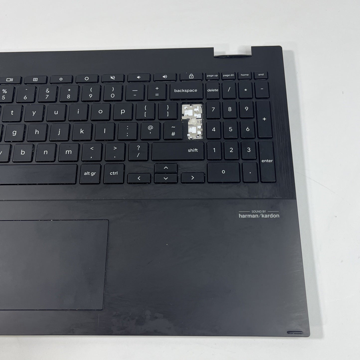 Asus Chromebook CX5500FE Palmrest Keyboard Top Case Touchpad BLACK.missing Key.