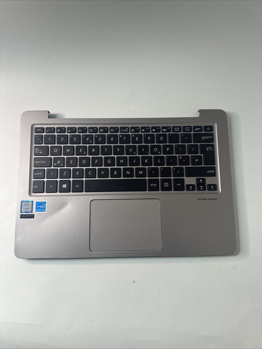 Genuine Asus UX410U Complete Palmrest UK Keyboard Touchpad Silver (Dent)