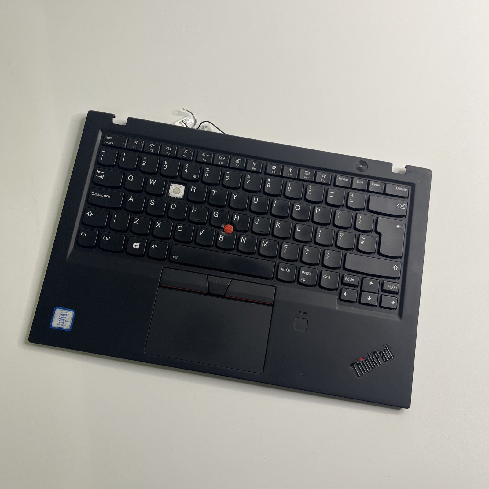 Genuine black Lenovo ThinkPad X1 Carbon 6th Gen Complete UK Palmrest.Missing Key