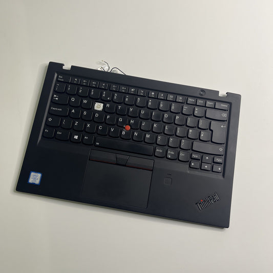 Genuine black Lenovo ThinkPad X1 Carbon 6th Gen Complete UK Palmrest.Missing Key