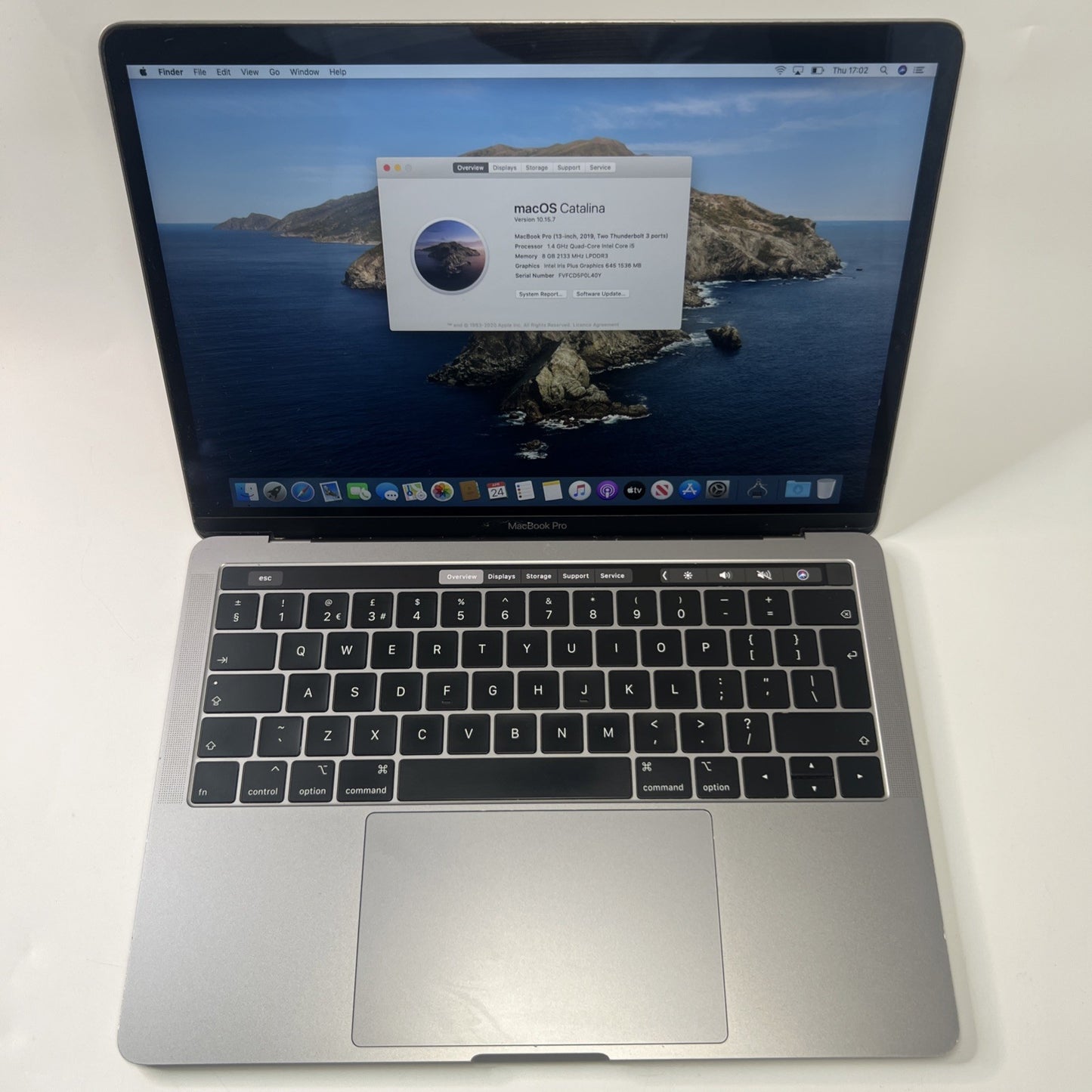 Apple MacBook Pro A2159 2019 13"  Touch Bar Core i5-8257U 1.4GHz 128GB SSD 8GB