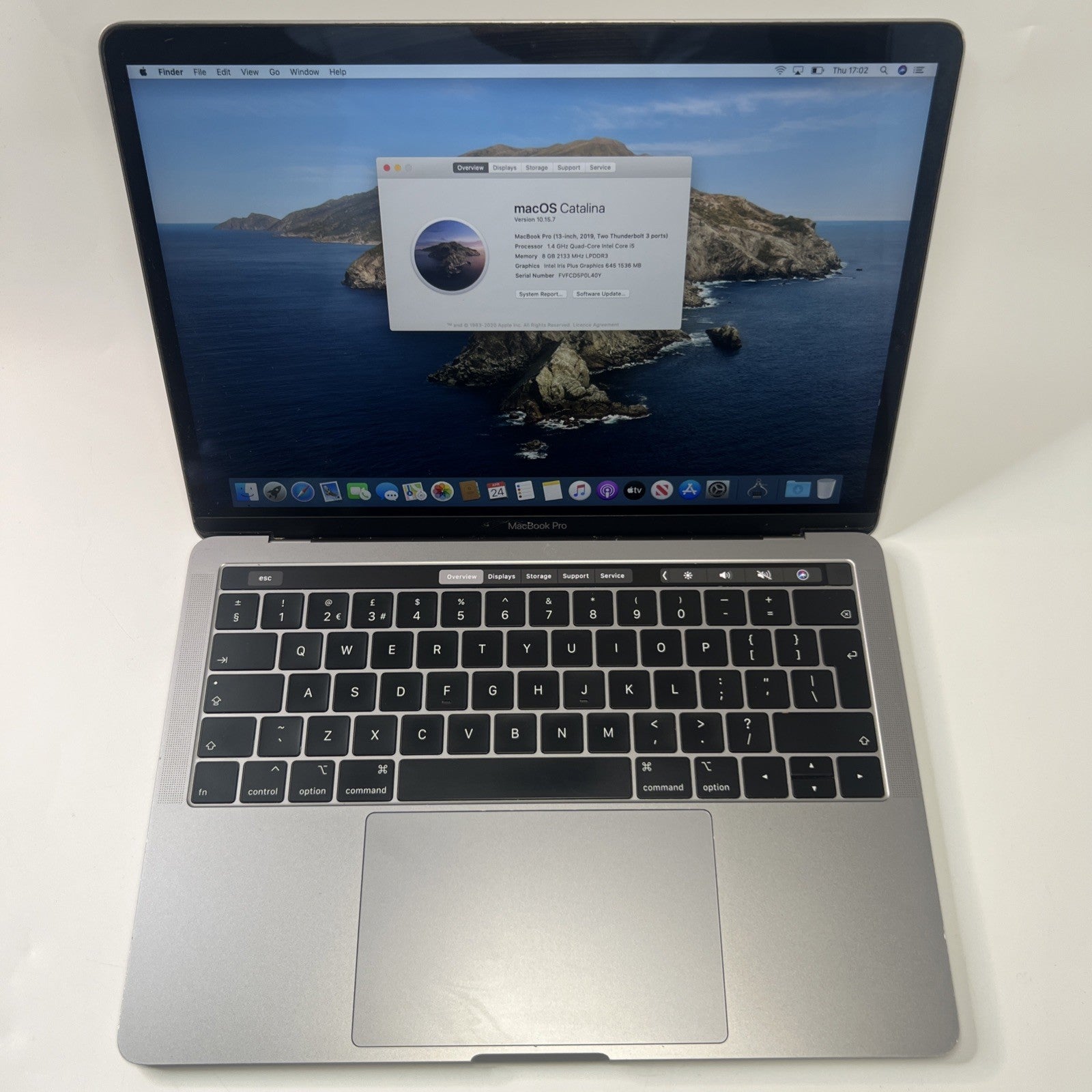 Apple MacBook Pro A2159 2019 13"  Touch Bar Core i5-8257U 1.4GHz 128GB SSD 8GB