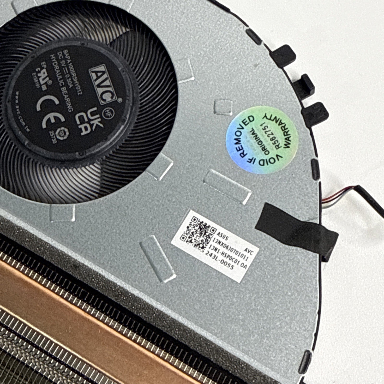 Asus Chromebook Plus CX34 CX3402CBA CPU Cooling Heatsink & Fan 13NX06J0AM0101