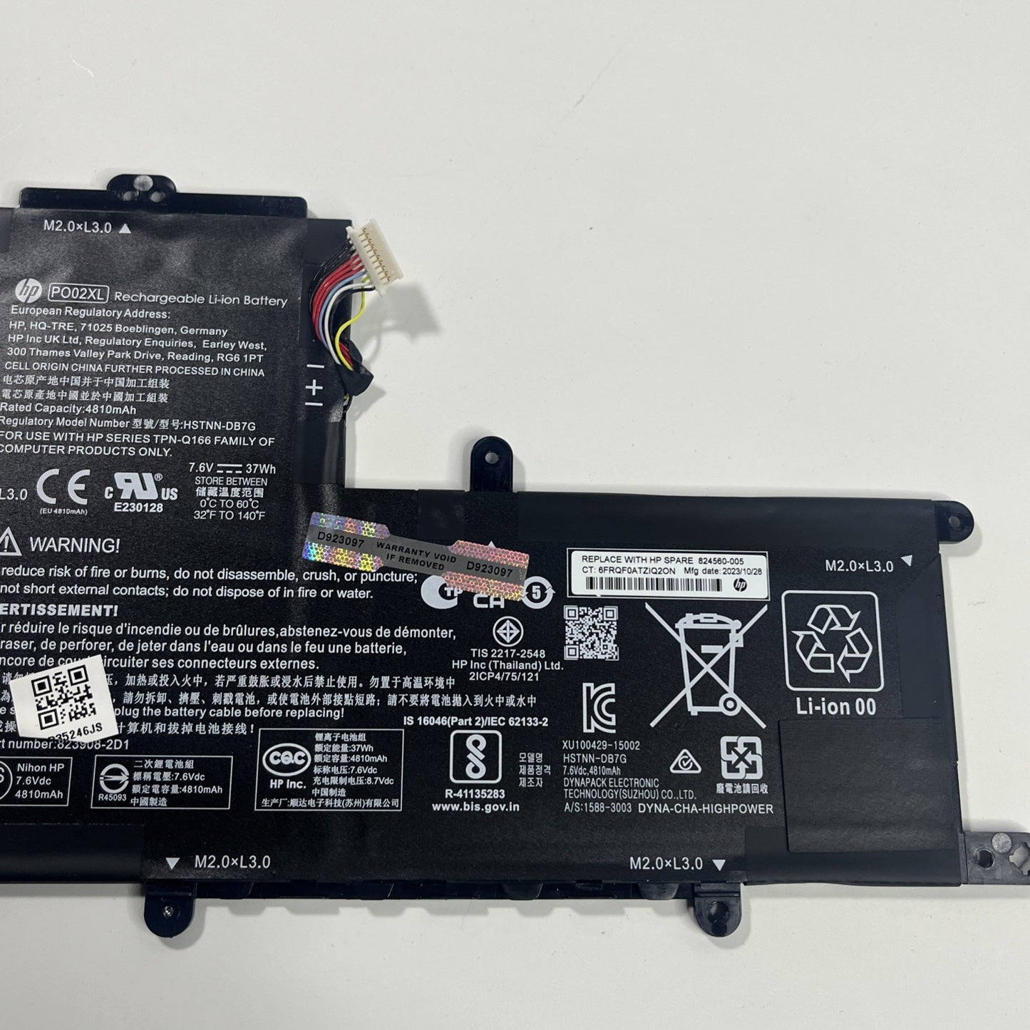 Genuine HP Po02xl Battery For Stream 11-ak0027na Excellent Health.