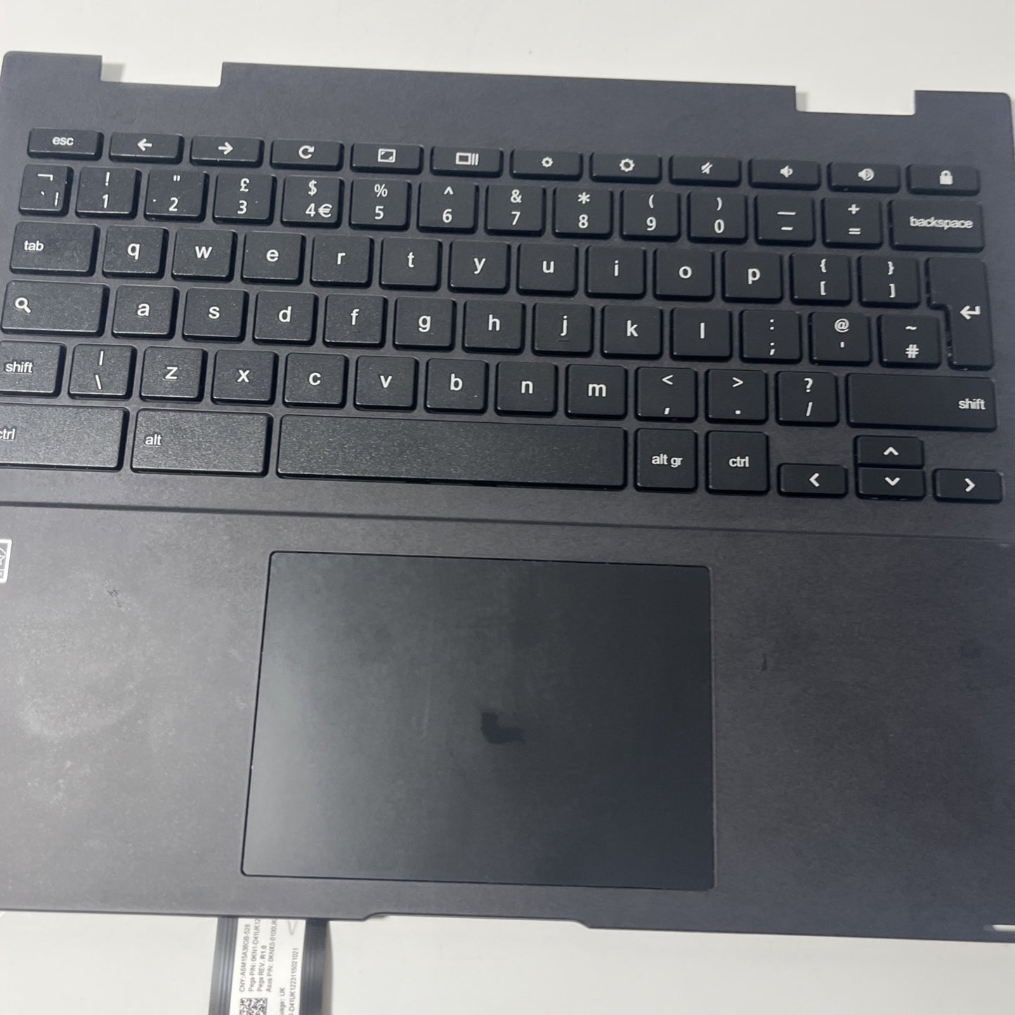 Genuine Black Asus Chromebook Flip CM3200FM1 Palmrest And Touchpad 13N1-D4A0401