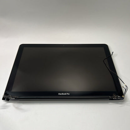 APPLE MACBOOK PRO 13 A1278 2012 SCREEN ASSEMBLY TOP LID SILVER (BROKEN CABLE)