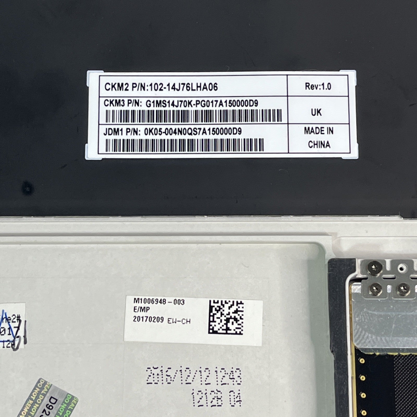 Genuine Microsoft Surface Book 2 1834 13.5"  Palmrest & Touchpad M1006948-003