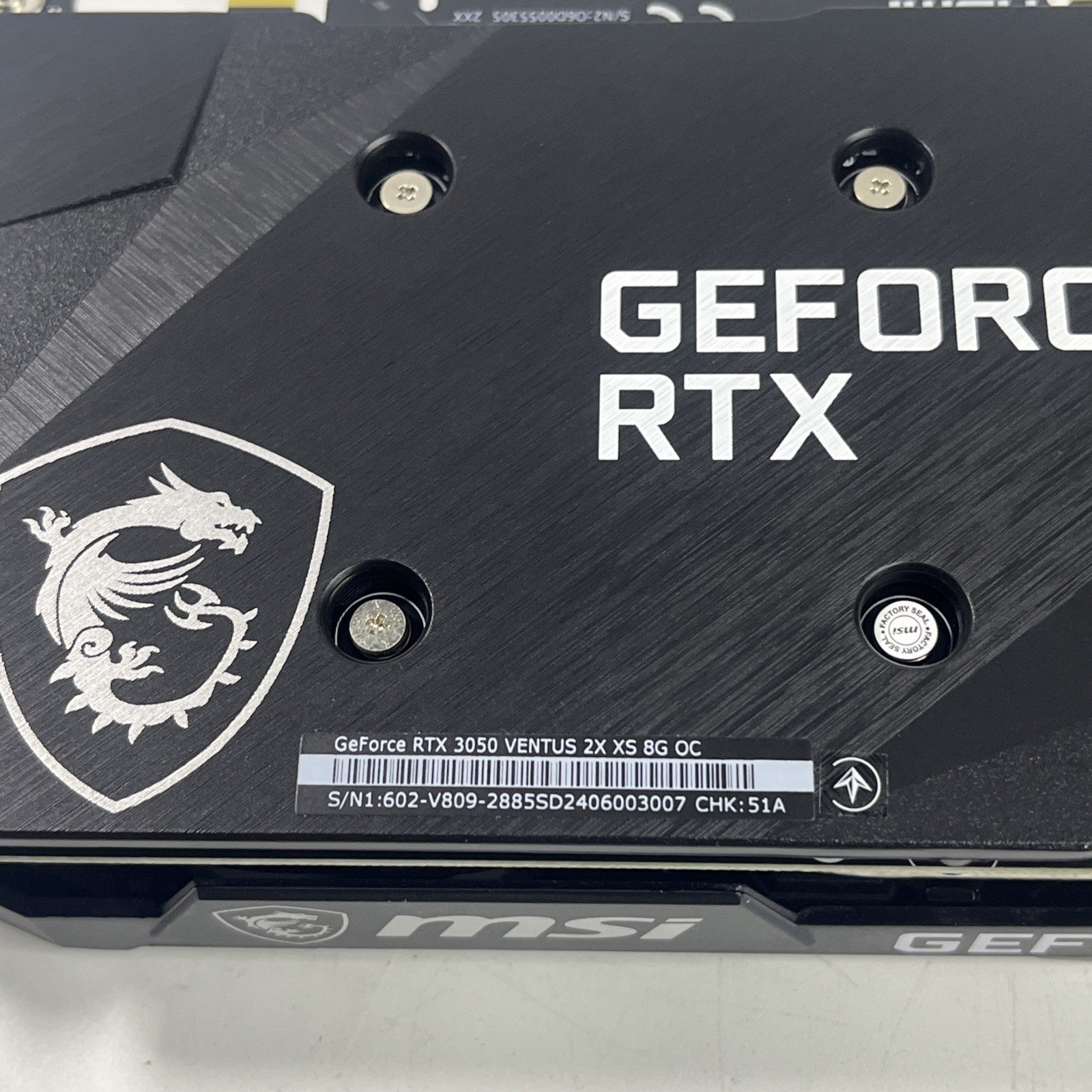 MSI GeForce RTX 3050 VENTUS 2X  Xs OC 8GB GDDR6 Graphics Card.Dead
