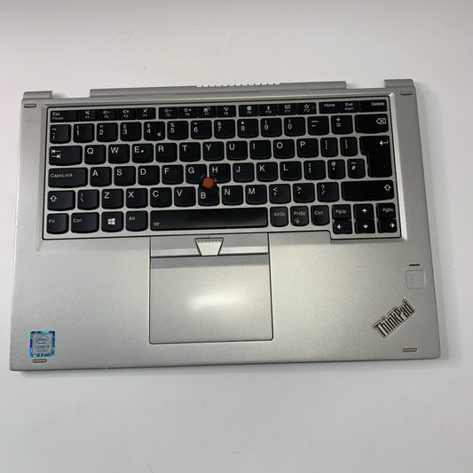 Lenovo Yoga 370 Complete Palmrest UK Backlit Keyboard & Touchpad Silver 01HY214