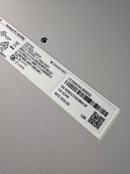 Asus Chromebook CX1500CN Genuine Bottom Base Cover. P/N: 13N1-CWA0L21 Light Grey