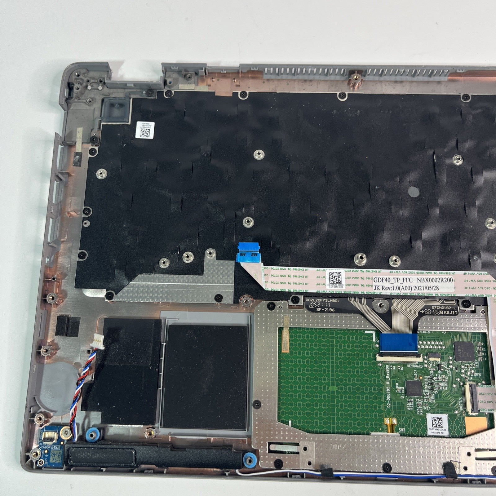 Genuine Dell Latitude 5420  Palmrest And Keyboard, Missing Key Silver