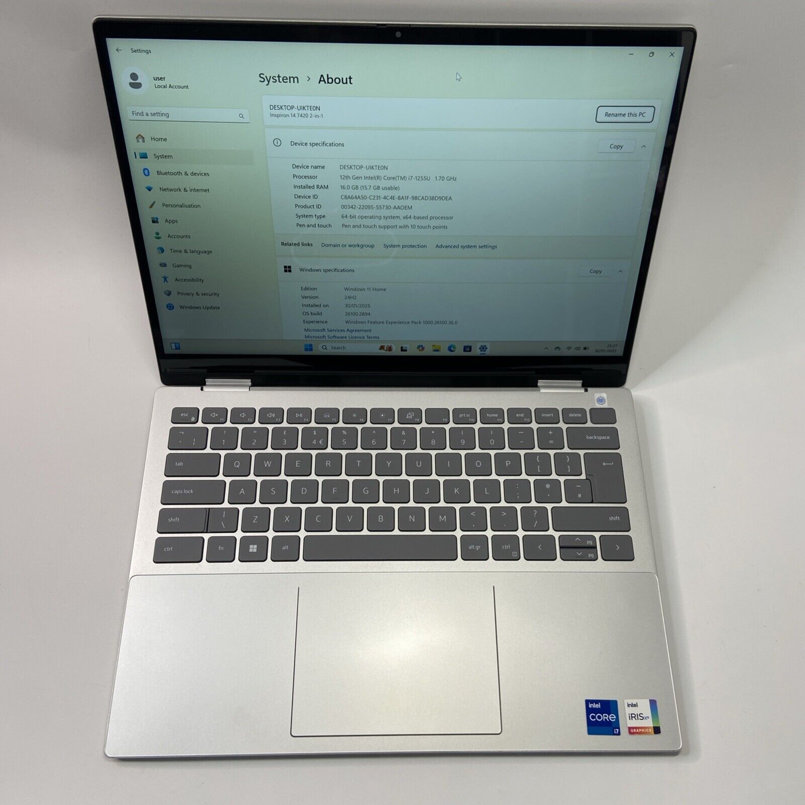 DELL Inspiron 14 7420 2-in-1 Laptop – Core i7-1255U 16GB RAM 512GB SSD Win 11