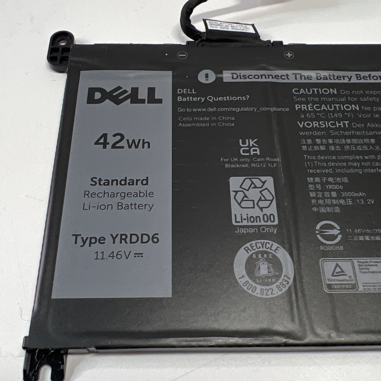Dell Genuine Battery YRDD6 DP/N 0FDRHM (FAIR)