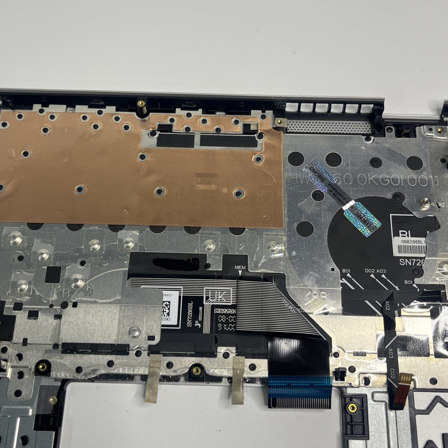 Dell Inspiron 7501 ThunderBolt Palmrest UK ENGLISH Backlit Keyboard 0836RX NH88W