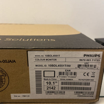 Philips 10BDL4551T/00 Digital signage flat panel 25.6 cm (10.1inch) 1280 x 80...