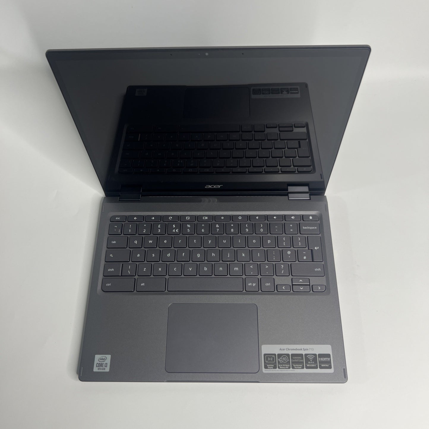 Acer Spin CP713-2W 13.5" Touch Intel Core i3-10110U 8GB Ram 128GB SSD Chrome