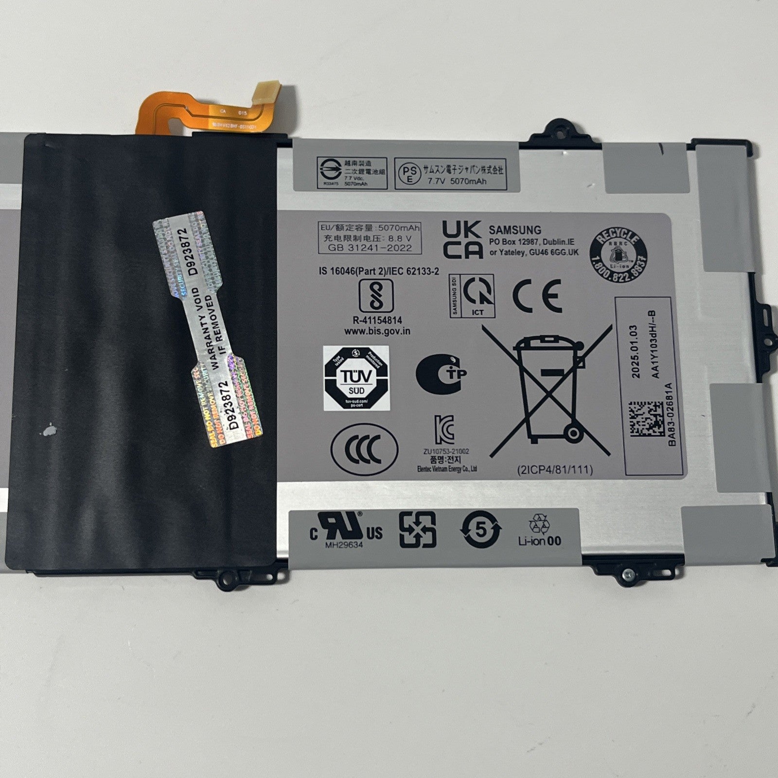 Genuine Samsung Chromebook XE310XDA Laptop Battery EB-BW720ABS 5070mAh 7.7V |