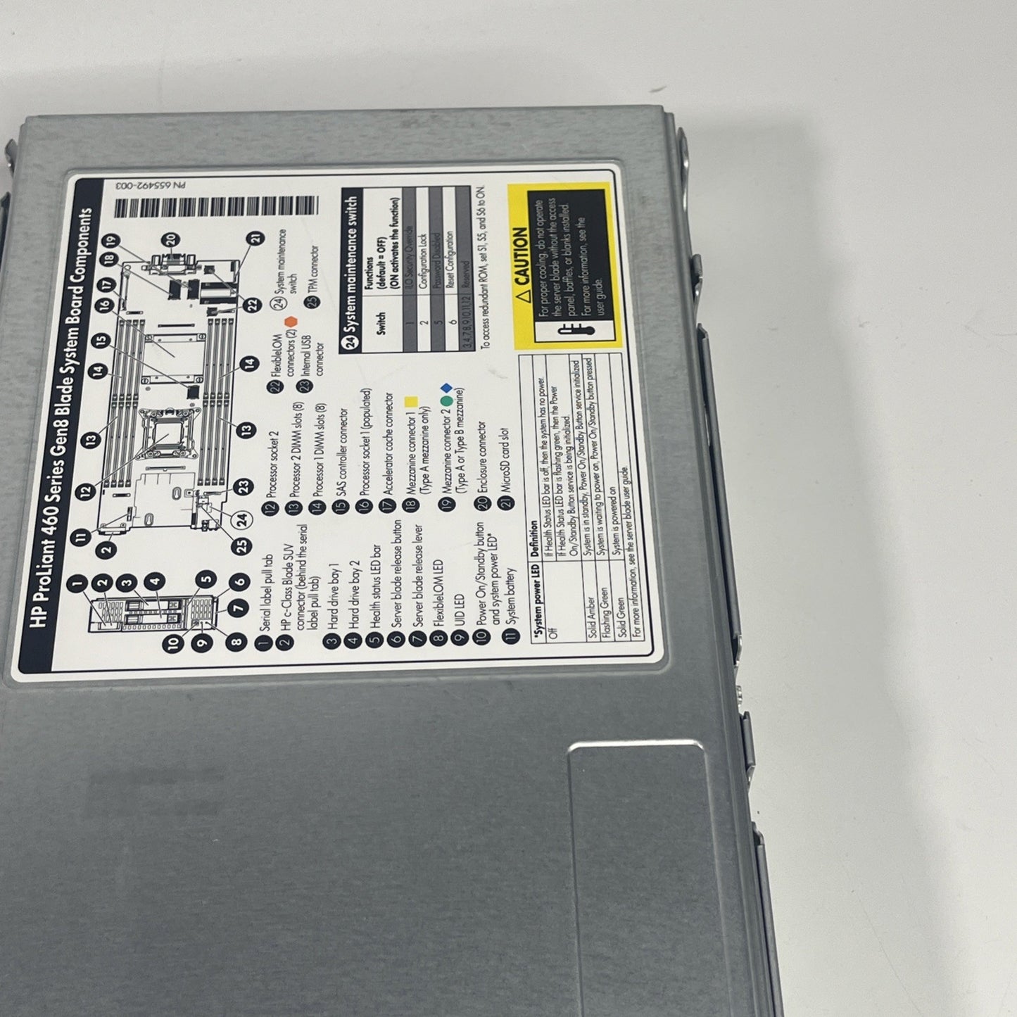 HP ProLiant BL460c Gen8 G8 2x six-Core E5-2640 XEON 2.5GHz 48G RAM.No Hard Drive
