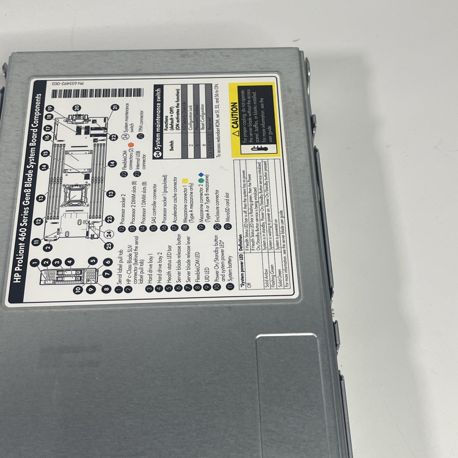 HP ProLiant BL460c Gen8 G8 2x six-Core E5-2640 XEON 2.5GHz 48G RAM.No Hard Drive