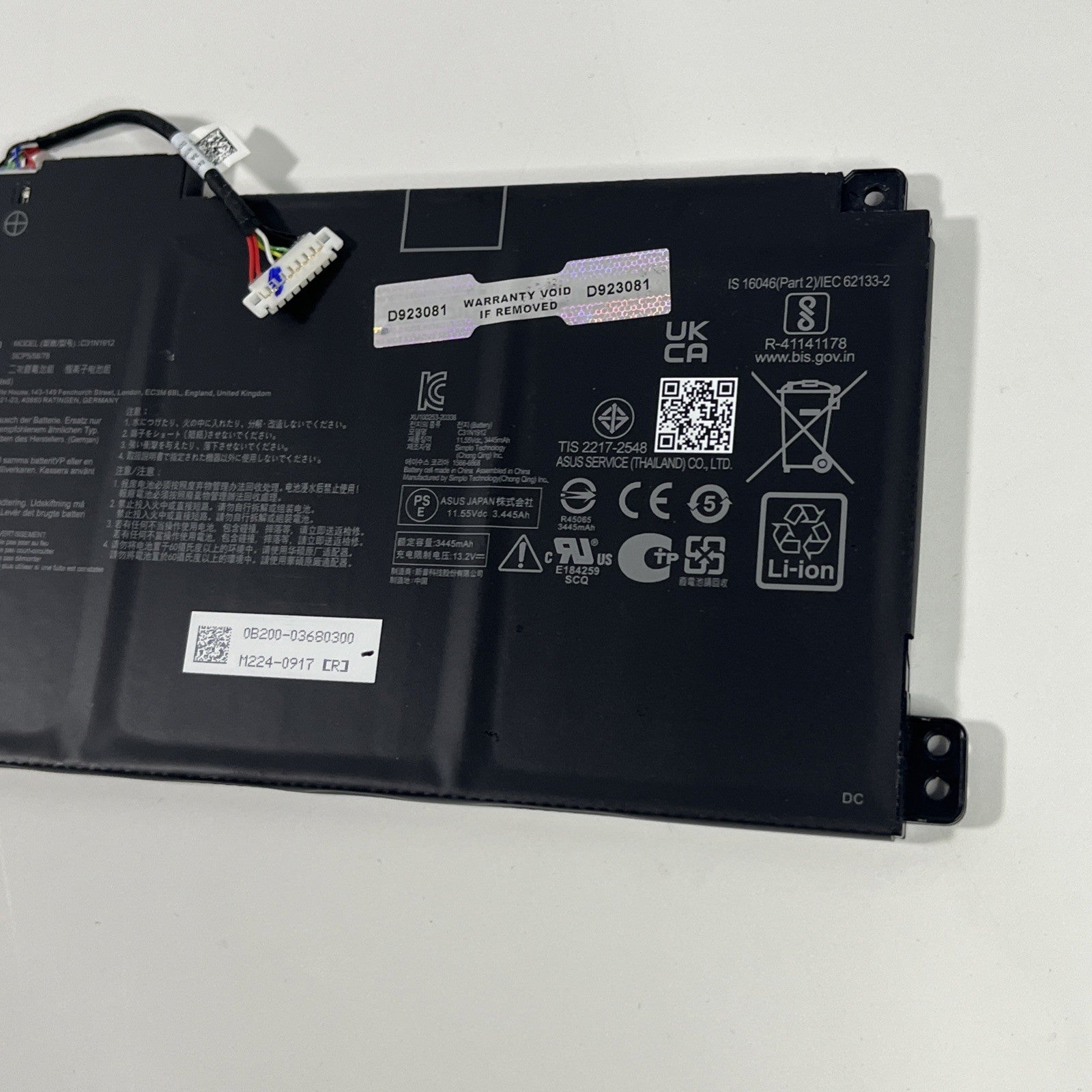 Genuine Asus C31N1912 Laptop Battery for L410M Series. GOOD Health.